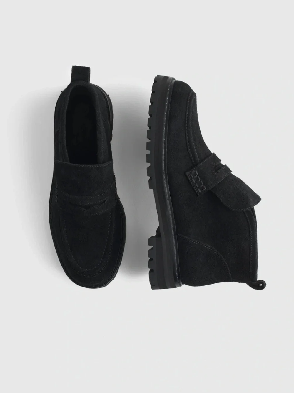 NEW Madewell The Ryder Ankle Boot True Black Suede NY377 Lug Sole size 5.5 and 7